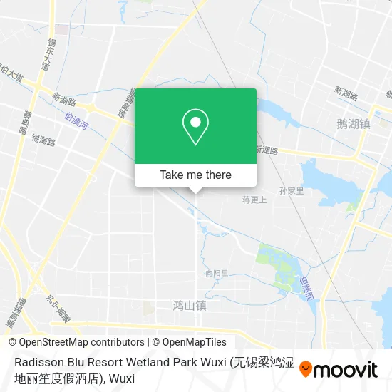 Radisson Blu Resort Wetland Park Wuxi (无锡梁鸿湿地丽笙度假酒店) map
