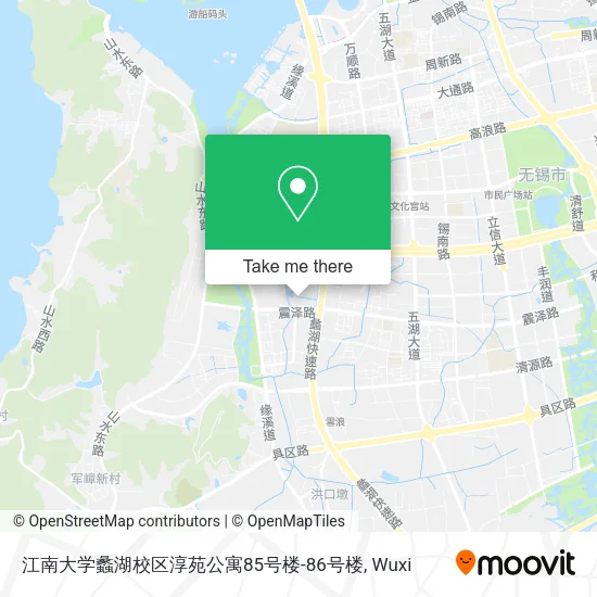 江南大学蠡湖校区淳苑公寓85号楼-86号楼 map