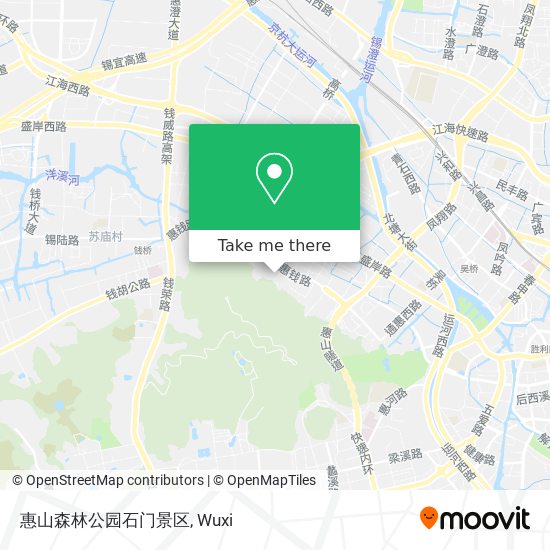 惠山森林公园石门景区 map