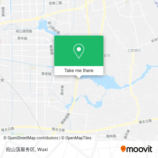 宛山荡服务区 map