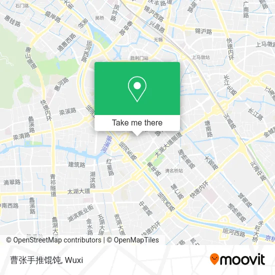 曹张手推馄饨 map