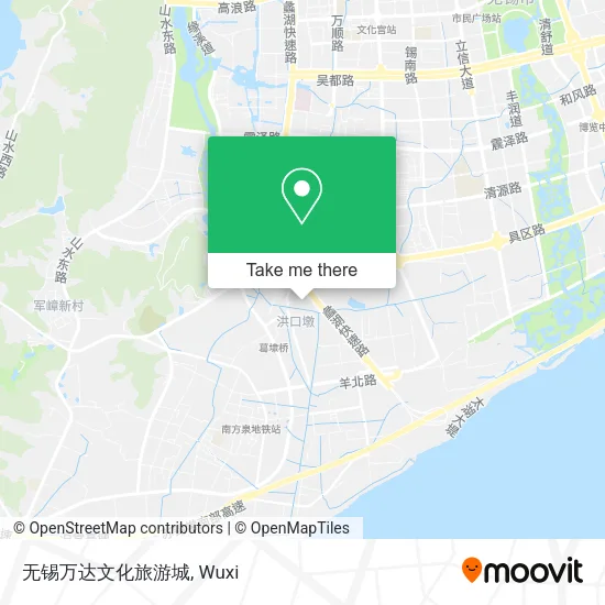 无锡万达文化旅游城 map