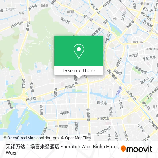 无锡万达广场喜来登酒店 Sheraton Wuxi Binhu Hotel map