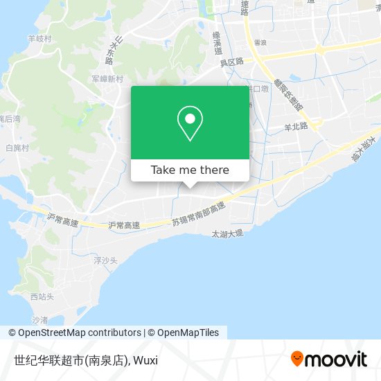 世纪华联超市(南泉店) map