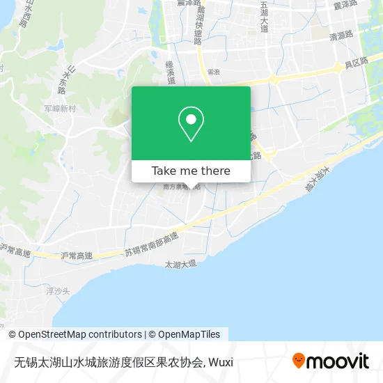无锡太湖山水城旅游度假区果农协会 map