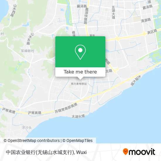 中国农业银行(无锡山水城支行) map