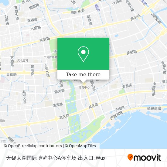 无锡太湖国际博览中心A停车场-出入口 map