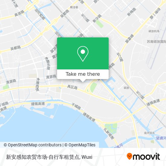 新安感知农贸市场-自行车租赁点 map