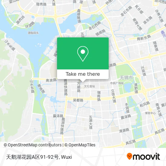 天鹅湖花园A区91-92号 map