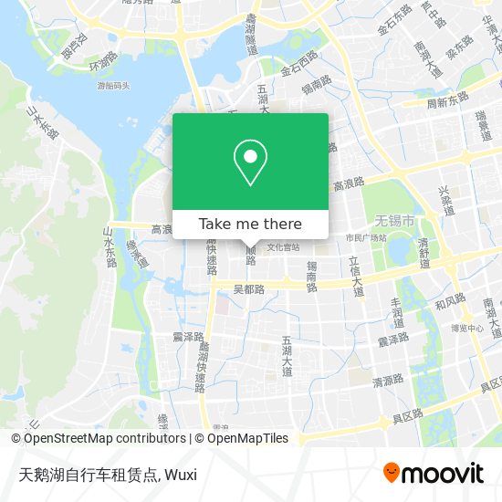 天鹅湖自行车租赁点 map