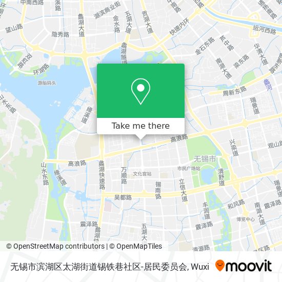 无锡市滨湖区太湖街道锡铁巷社区-居民委员会 map