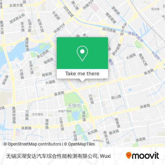 无锡滨湖安达汽车综合性能检测有限公司 map