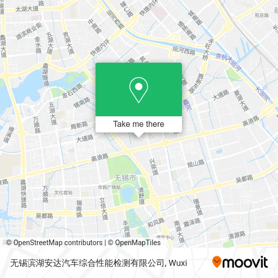 无锡滨湖安达汽车综合性能检测有限公司 map