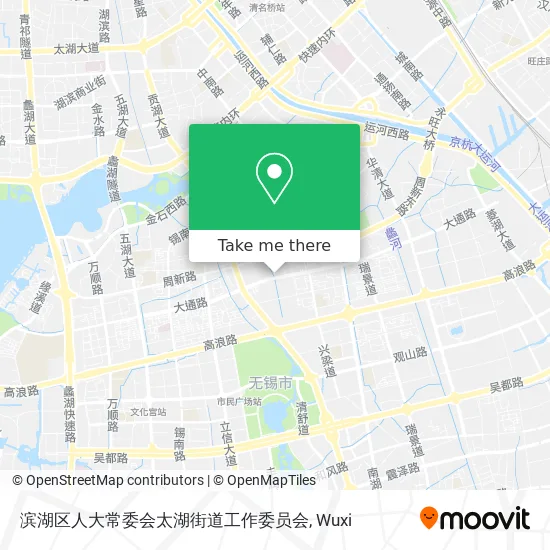滨湖区人大常委会太湖街道工作委员会 map