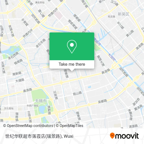 世纪华联超市落霞店(瑞景路) map