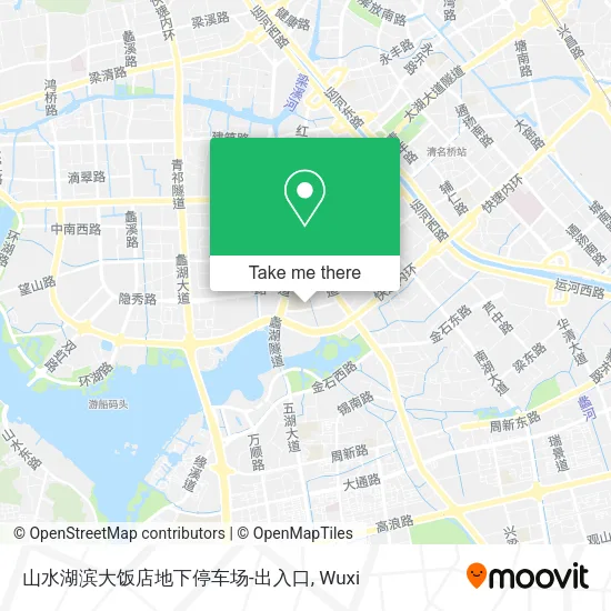 山水湖滨大饭店地下停车场-出入口 map