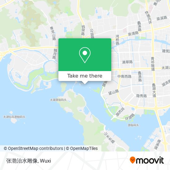 张渤治水雕像 map