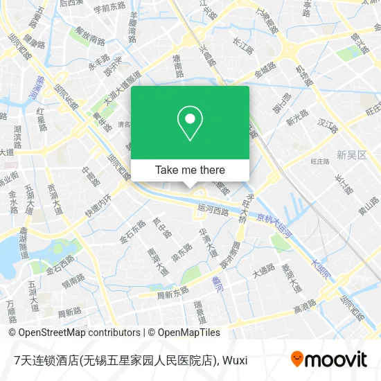 7天连锁酒店(无锡五星家园人民医院店) map