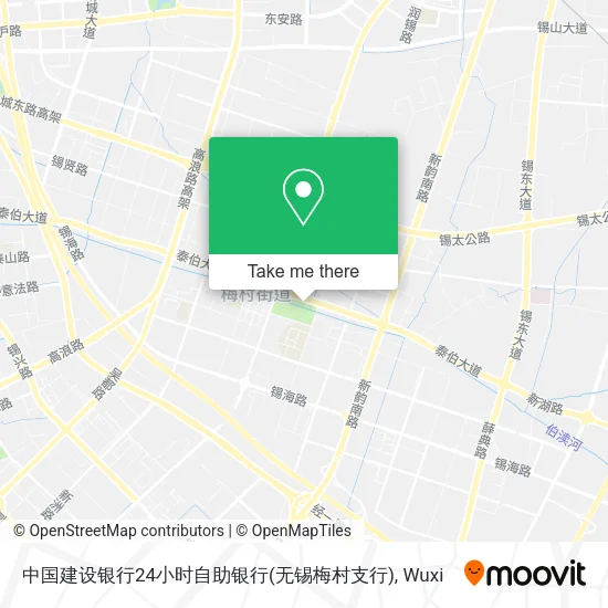 中国建设银行24小时自助银行(无锡梅村支行) map
