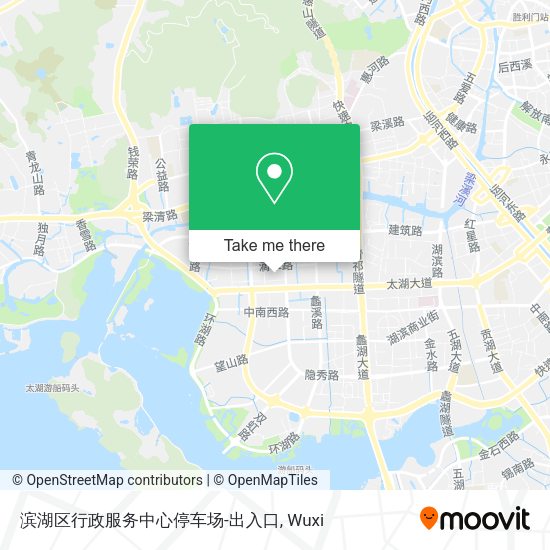 滨湖区行政服务中心停车场-出入口 map