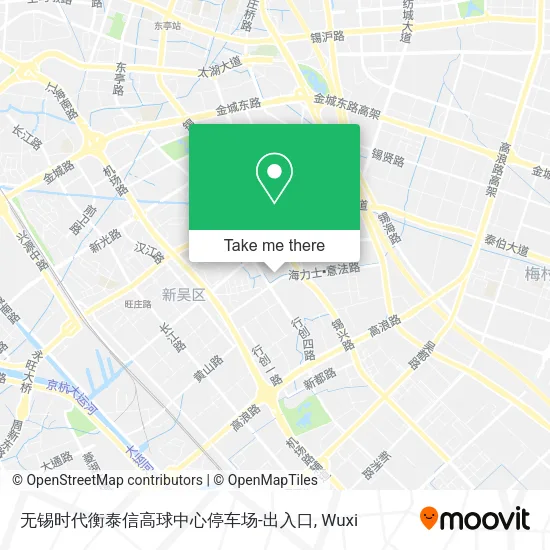 无锡时代衡泰信高球中心停车场-出入口 map