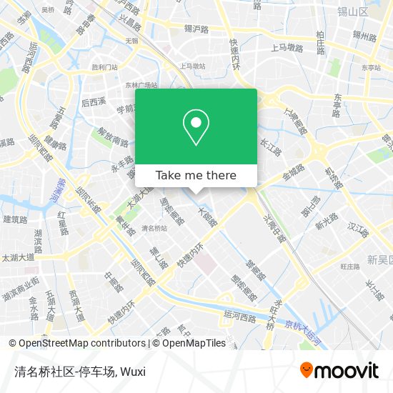 清名桥社区-停车场 map