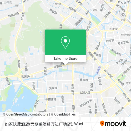 如家快捷酒店(无锡梁溪路万达广场店) map