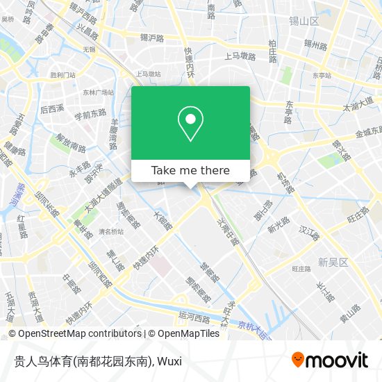 贵人鸟体育(南都花园东南) map
