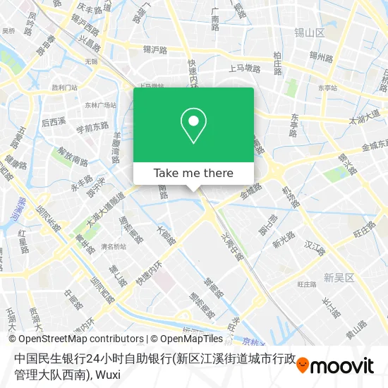 中国民生银行24小时自助银行(新区江溪街道城市行政管理大队西南) map