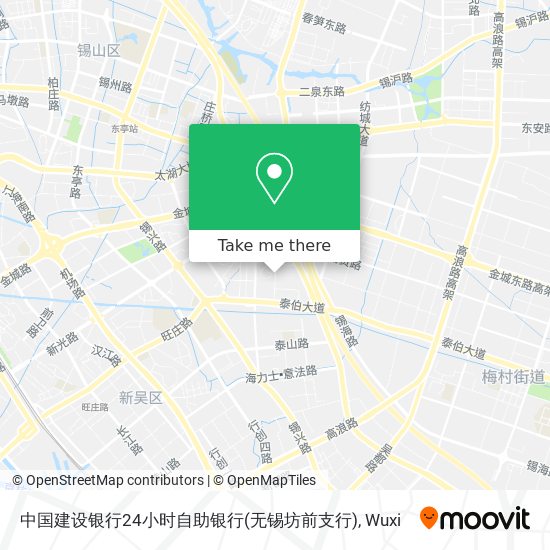 中国建设银行24小时自助银行(无锡坊前支行) map