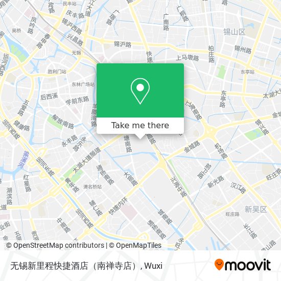 无锡新里程快捷酒店（南禅寺店） map