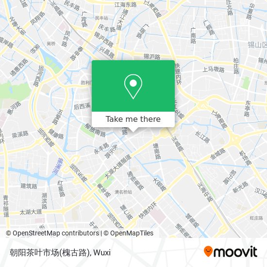 朝阳茶叶市场(槐古路) map