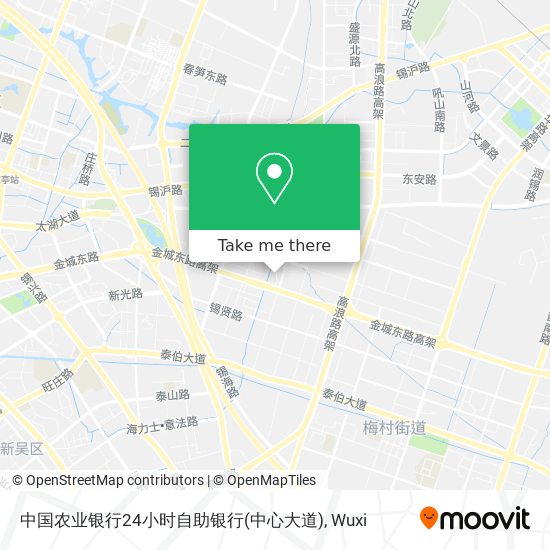 中国农业银行24小时自助银行(中心大道) map
