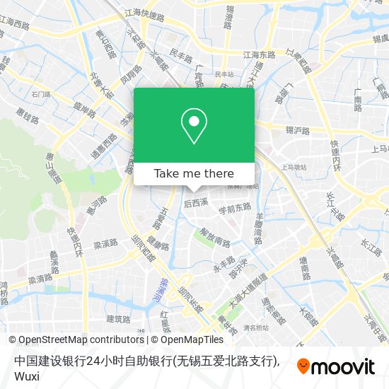 中国建设银行24小时自助银行(无锡五爱北路支行) map