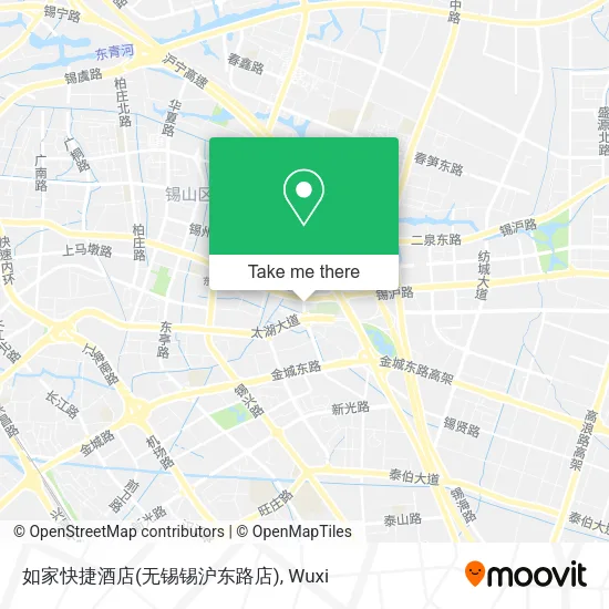 如家快捷酒店(无锡锡沪东路店) map