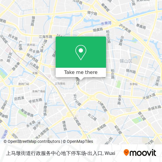 上马墩街道行政服务中心地下停车场-出入口 map