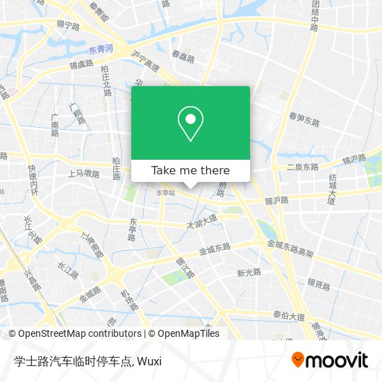 学士路汽车临时停车点 map
