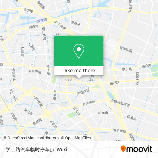 学士路汽车临时停车点 map