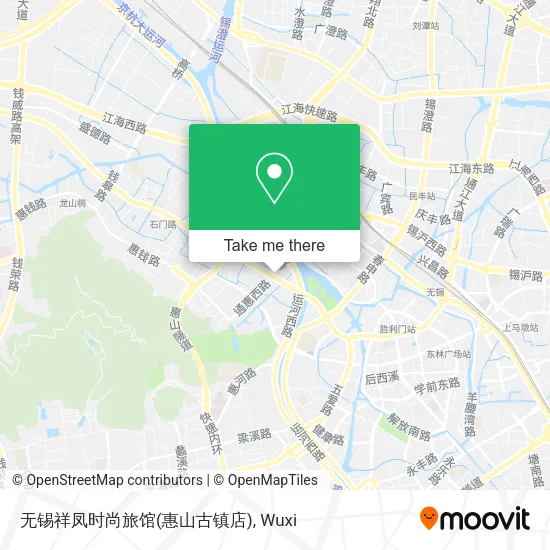 无锡祥凤时尚旅馆(惠山古镇店) map