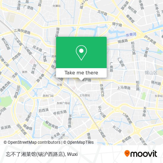 忘不了湘菜馆(锡沪西路店) map