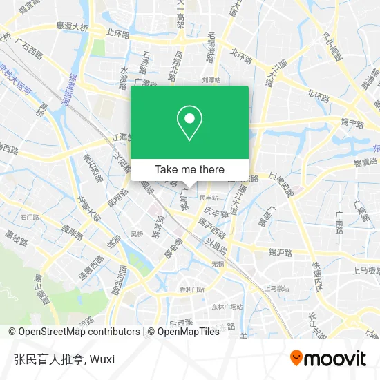 张民盲人推拿 map
