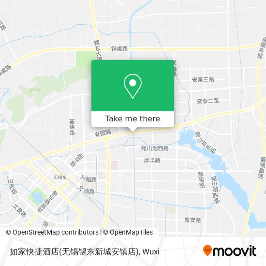 如家快捷酒店(无锡锡东新城安镇店) map