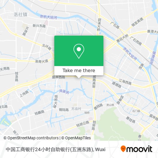 中国工商银行24小时自助银行(五洲东路) map