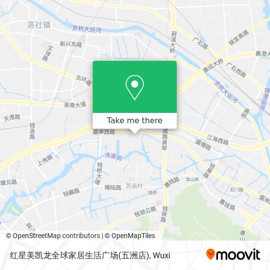 红星美凯龙全球家居生活广场(五洲店) map