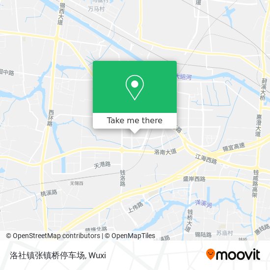 洛社镇张镇桥停车场 map