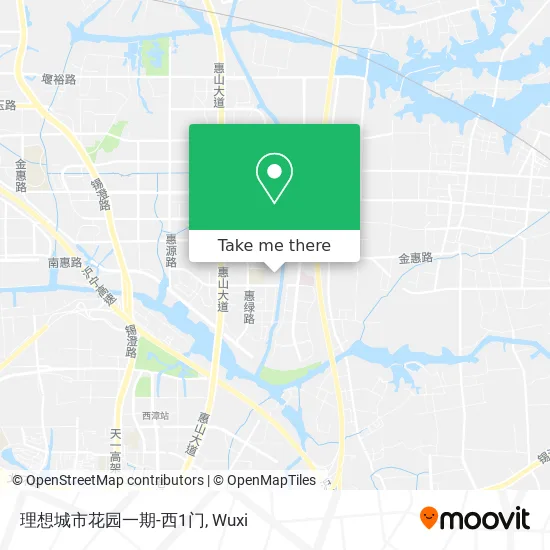 理想城市花园一期-西1门 map