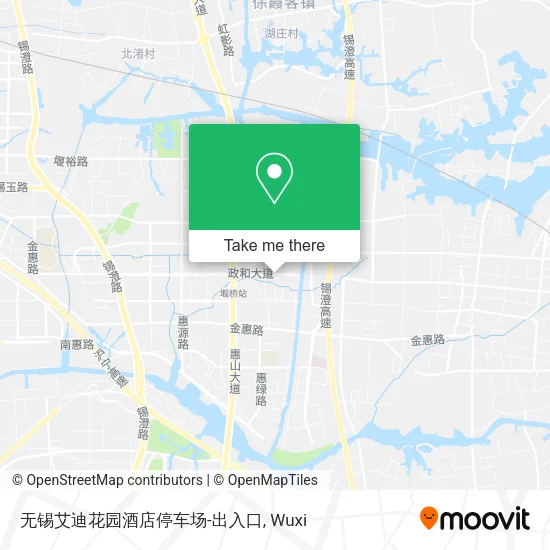 无锡艾迪花园酒店停车场-出入口 map