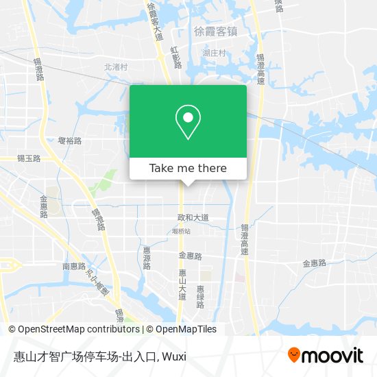 惠山才智广场停车场-出入口 map