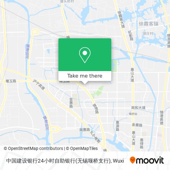 中国建设银行24小时自助银行(无锡堰桥支行) map