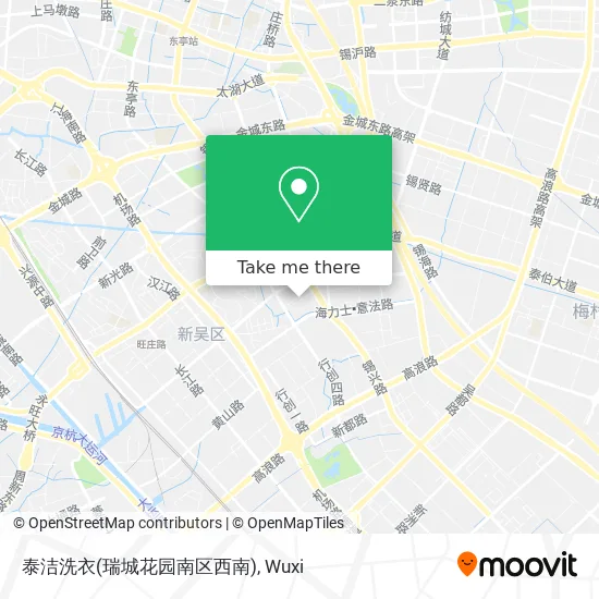 泰洁洗衣(瑞城花园南区西南) map